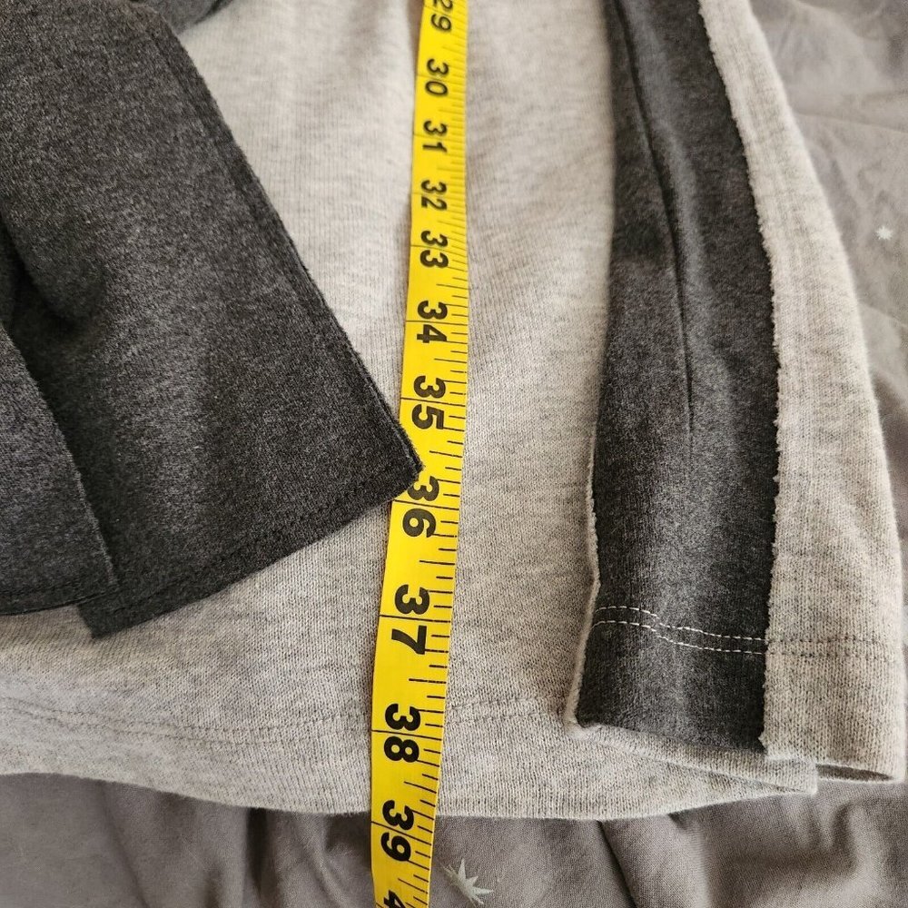 Sundance Contrast Gray Side tie Waist Cotton Wool Dress size S Minimalist - Picture 8 of 13